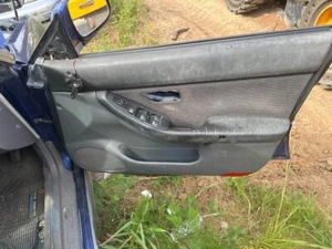 2002 Subaru Outback Drivers Front Door Trim Blue BH BE #B618 - Picture 1 of 8