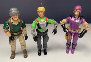 Vintage 1980s G.I. JOE 4" Action Figures - Crankcase, Psyche Out, Cobra Sea Slug - Picture 1 of 5