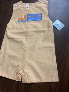 zu petit ami gelb gingham kariert LKW Strampler 2T (T) - Bild 1 von 6