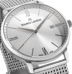 Maurice Lacroix Eliros Date Reloj Hombre EL1118-SS002-110-1 Milanaise Correa Acero Inoxidable - Imagen 1 de 10