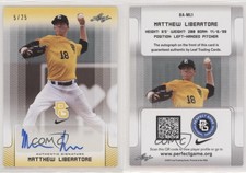 2017 Leaf Perfect Game National Showcase Yellow /25 Matthew Liberatore Auto