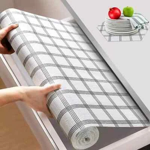Shelf and Drawer Liner for Ktichen Cabinet, Non Adhesive Non Slip Shelf Paper Wa - Picture 1 of 9