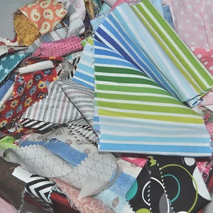 Designer Fabric Scrap Bag, over 2 yards total, 100% cotton fabric - Picture 1 of 2