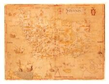 IRELAND 'HIBERNIA LATIN' IN 1567 A.D MAGNIFICENT HARDBACK MAP FOR ELIZABETH Ist