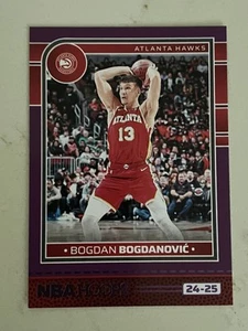 Bogdan Bogdanovic Atlanta Hawks 2024-25 NBA Hoops Purple Parallel #147 - Picture 1 of 2