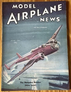 Vintage Original MODEL AIRPLANE NEWS Aviation Magazine June 1941 - Picture 1 of 13