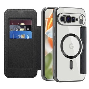 Custodia magnetica antiurto in pelle ibrida per Google Pixel 10 9 Pro 8A 7A - Foto 1 di 16