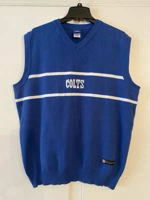 Colete Suéter Masculino Vintage Reebok NFL Indianapolis Colts Futebol G Malha Y2K - Imagem 1 de 4
