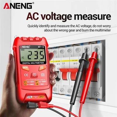 ANENG M113 Digital Multimeter 1999 Counts Mini AC/DC Voltage Resistance Tester - Bild 1 von 4