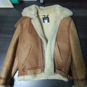 Schott Real Mouton Leather Jacket B-3 Genuine Leather - Picture 1 of 8