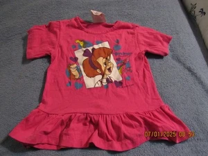 1993 We're Back A Dinosaur's Story Little Pink Girls Dress Size 5 Vintage Amblin - Picture 1 of 14