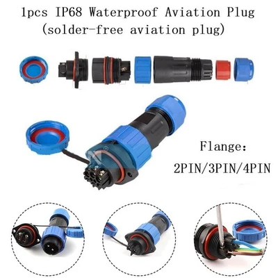 Flange Connector Connector Circular Solder-free Aviation TY16-2pin TY16-4pin - Image 1 of 4