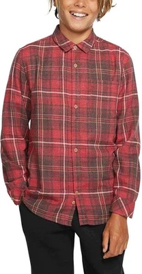 Camisa de franela Hurley para niños Vedder manga larga lavada roja L nueva con etiquetas Foto 1 de 4