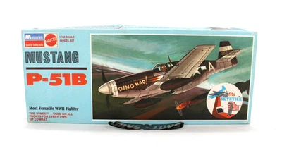 Mustang P-51B kit modelo aeronave escala 1/48 #6806 monograma Mattel - Imagem 1 de 4