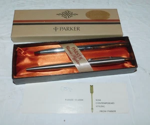GEPFLEGTE VINTAGE PARKER STIFTEBOX MIT 1 PARKER UND 1 AUTOPOINT KUGELSCHREIBER - Bild 1 von 3