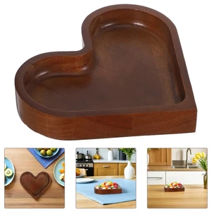  Solid Wood Love Candy Plate Heart Shape Charcuterie Board Plates - Picture 1 of 12