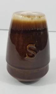 Braun Tropfglasur Kunstkeramik Salzstreuer Vintage USA - Bild 1 von 4