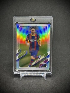 Lionel Messi 202 Topps Chrome UEFA Refractor SP Barcelona FC - Picture 1 of 3