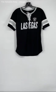 Team Apparel Womens Black Las Vegas Raiders Football-NFL Jersey Size Medium - Picture 1 of 6