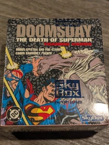 1992 Skybox Death of Superman Doomsday Cards Factory Sealed Original Box - Picture 1 of 4