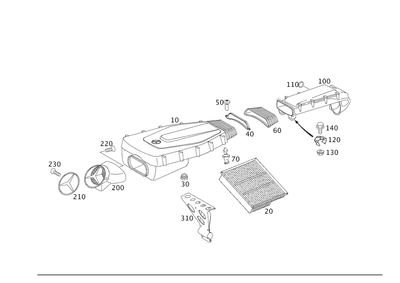Genuine Mercedes-Benz Filter Insert 604-094-13-04 - Image 1 of 2