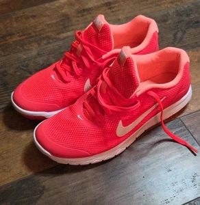 Womens Nike Flex Experience RN 4 Coral Red Sneakers Shoes Size 8 - Picture 1 of 7