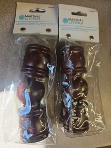 2 Martha Stewart 1-3/8" Rod Corner Connector Antique Mahogany Finish 725242 New - Picture 1 of 1