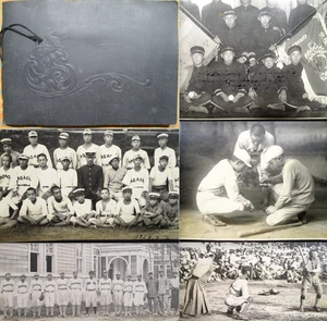 1916 Japanese Baseball PHOTO Album ~ Team/Action ~Meiji, Keio, Waseda, etc. (62) - Picture 1 of 24