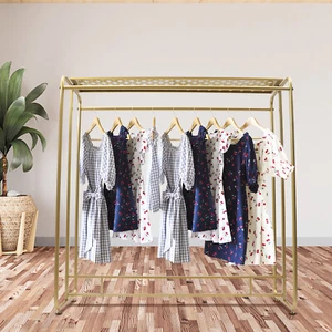 Nordic Gold Clothing Rack For Boutique Metal Garment Display Rack - Picture 1 of 12
