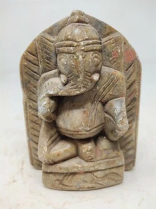 18c Old Original Stone Hand Carved Hindu God Ganesha Ancient Statue - Picture 1 of 7