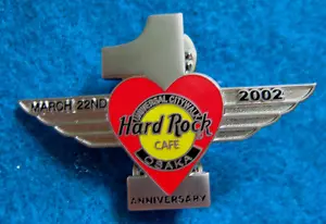 UNIVERSAL OSAKA PROTOTYPE 1st ANNIVERSARY AVIATOR WINGS HEART Hard Rock Cafe PIN - Picture 1 of 1
