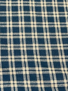Blue tan plaid linen - Picture 1 of 1