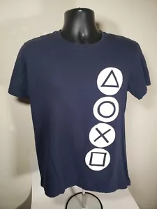 T-shirt da uomo Ripple Junction PlayStation con bottoni icona logo taglia media - Foto 1 di 3