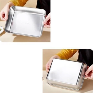 Stainless Steel Crisper Box Set with Sealed Lid for Fresh Food Storage - Picture 1 of 12