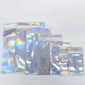 200 sacchetti olografici argento QuickQlick™ Mylar per maschera viso argilla prodotti in polvere - Foto 1 di 3