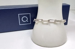 QVC Italian Silver Fancy Link Bracelet 12.4 Grams TW - Picture 1 of 6