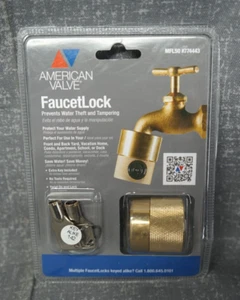 American Valve FaucetLock Hose Bib Water Supply Faucet Lock MFL50 Locking Bibb - Picture 1 of 3