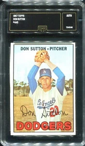 1967 Topps #445 Don Sutton Los Angeles Dodgers - GMA Authentic - Picture 1 of 2