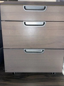 IKEA Galant Rollcontainer, grau-braun, abschließbar - Bild 1 von 2