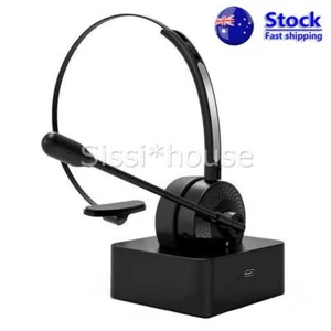 Trucker Bluetooth Headset with Microphone Wireless Business Driver Headphones - Picture 1 of 10