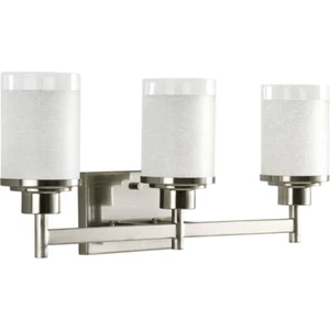 Progress Lighting Alexa 3-Light Nickel Transitional Vanity Light - Picture 1 of 3
