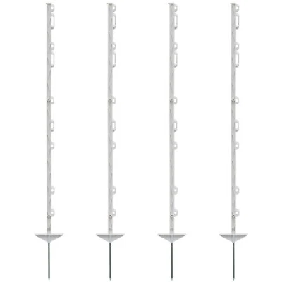 40xWeidezaunpfähle 125cm Kunststoffpfähle Weidezaunpfahl Elektrozaunpfahl Weiß - Bild 1 von 3