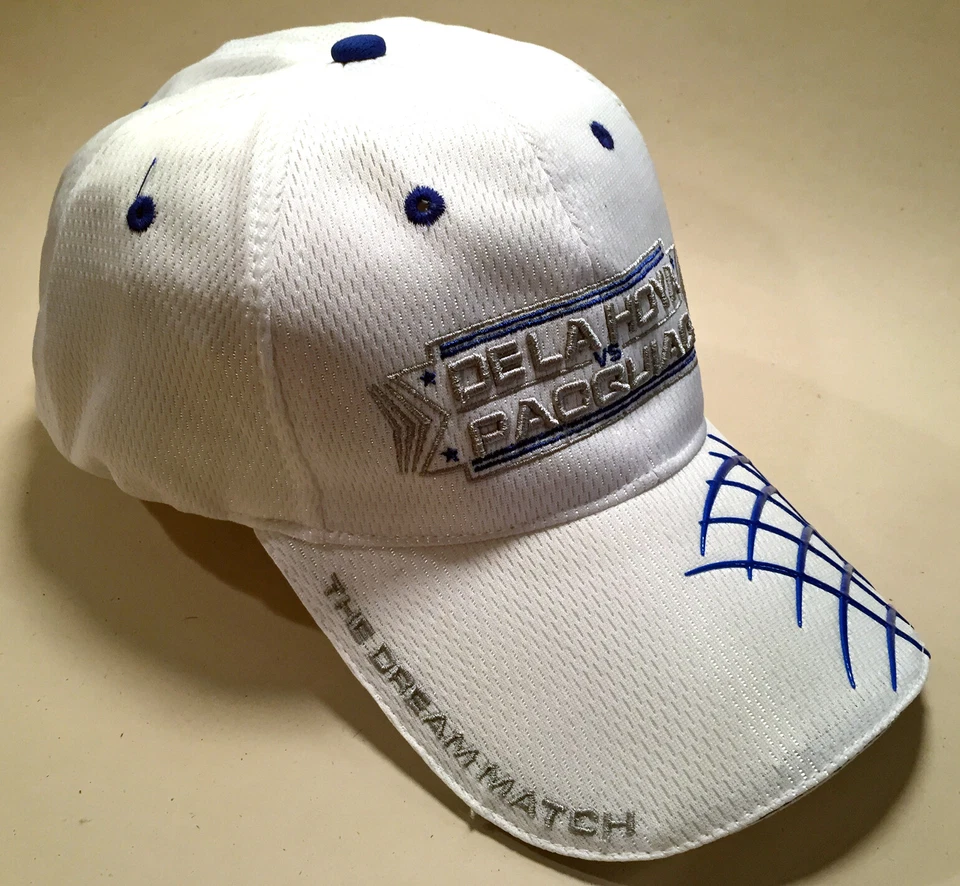 Gorra blanca Oscar de la Hoya v Manny Pacquiao vintage de béisbol boxeo lucha Foto 1 de 1