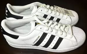 Tenis Adidas Originales Superstar Blanco/Negro Para Hombre Talla 9 Cuero Con Cordones Moda - Imagen 1 de 9