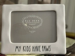 MY KIDS HAVE PAWS Rae Dunn 5x7 Picture Photo Frame Pet Cat Dog…. - Picture 1 of 6