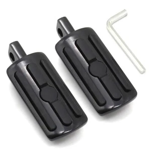 10mm Mount Foot Pegs Black Rider Passenger For Harley Road King Street Glide US - Picture 1 of 7