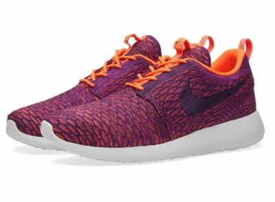Nike Womens Trainers Roshe One Flyknit Athletic Sneakers Purple Orange 12 US NEW - Image 1 of 4