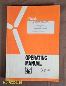 Mazak Mazatrol QT-10 Operating Manual H147SG0011E - Picture 1 of 9