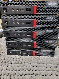 Lot of 5 Lenovo M920q tiny Intel i5 8th Gen. 256 SSD No OS. 5 adapters Included.