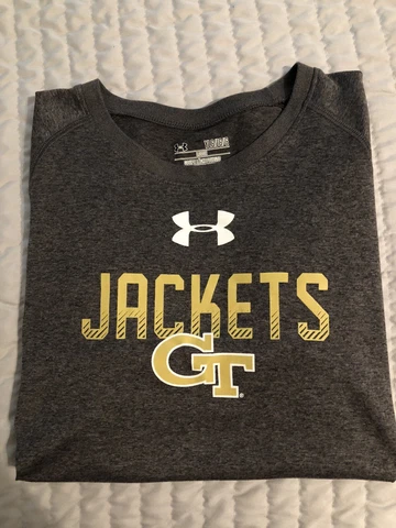 GEORGIA TECH UNDER ARMOUR SHORT SLEEVE TSHIRT SIZE YOUTH LARGE Cover